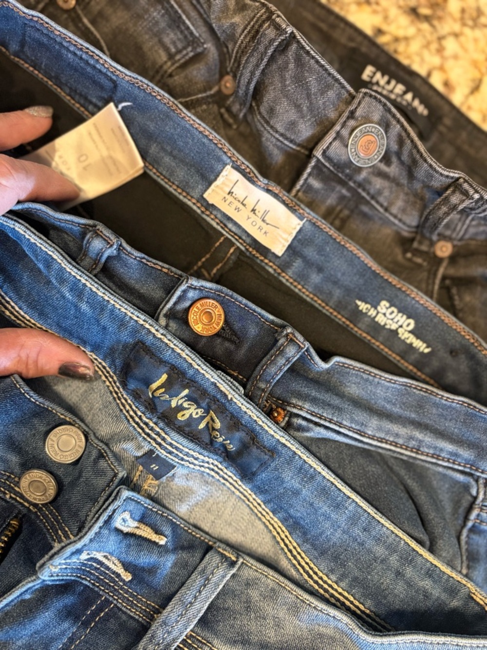 Nicole Miller Women's Blue Denim Jeans Trio